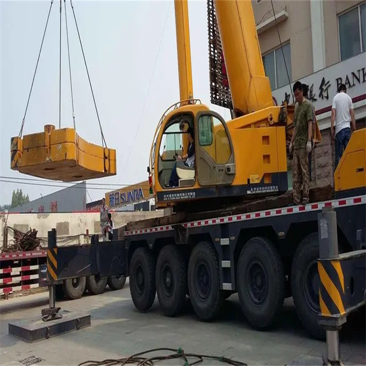 淮南田家庵当地吊车出租|机器吊装|75吨|工厂搬迁服务